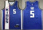 Sacramento Kings #5 De'Aaron Fox Blue 2023 City Icon Sponsor Swingman Jersey