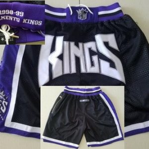 Sacramento Kings Black Just Don 1998 Swingman Shorts