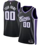 Sacramento Kings Custom Black Icon Heat Press Jersey