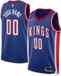 Sacramento Kings Custom Blue 2024 City Heat Press Jersey
