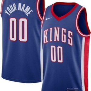 Sacramento Kings Custom Blue 2024 City Heat Press Jersey