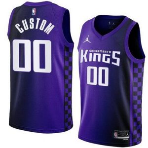 Sacramento Kings Custom Purple Statement Icon Heat Press Jersey