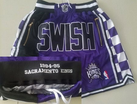 Sacramento Kings Purple Swish Just Don 1994 Swingman Shorts