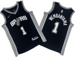 San Antonio Spurs #1 Victor Wembanyama Black Icon Swingman Jersey