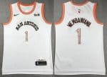 San Antonio Spurs #1 Victor Wembanyama White 2023 City Icon Sponsor Swingman Jersey