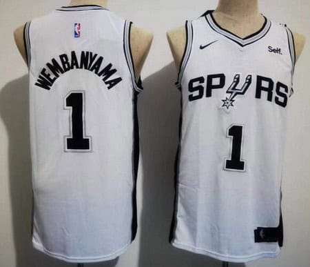San Antonio Spurs #1 Victor Wembanyama White Icon Sponsor Swingman Jersey