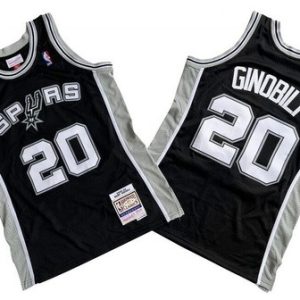 San Antonio Spurs #20 Manu Ginobili Black 2002 Throwback Swingman Jersey