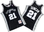 San Antonio Spurs #21 Tim Duncan Black 1998 Throwback Swingman Jersey