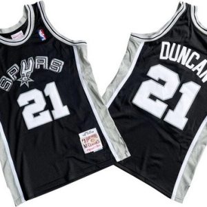 San Antonio Spurs #21 Tim Duncan Black 1998 Throwback Swingman Jersey