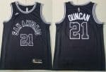 San Antonio Spurs #21 Tim Duncan Black Classic Icon Sponsor Swingman Jersey