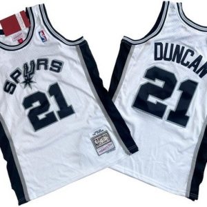 San Antonio Spurs #21 Tim Duncan White 1998 Throwback Swingman Jersey