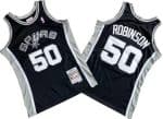 San Antonio Spurs #50 David Robinson Black 1998 Throwback Swingman Jersey