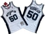 San Antonio Spurs #50 David Robinson White 1998 Throwback Swingman Jersey