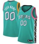 San Antonio Spurs Custom Teal 2022 City Icon Heat Press Jersey