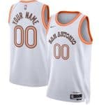 San Antonio Spurs Custom White 2023 City Icon Heat Press Jersey