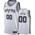 San Antonio Spurs Custom White Icon Hot Press Jersey
