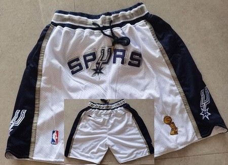 San Antonio Spurs White Champions Just Don Shorts