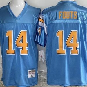 San Diego Chargers #14 Dan Fouts Light Blue 1984 Throwback Jersey