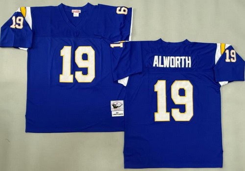 San Diego Chargers #19 Lance Alworth Blue 1963 Throwback Jersey