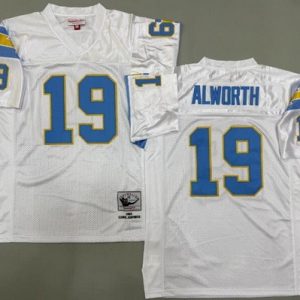 San Diego Chargers #19 Lance Alworth White Alternate 1963 Throwback Jersey