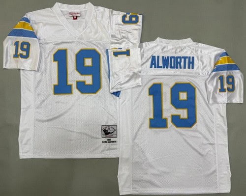 San Diego Chargers #19 Lance Alworth White Alternate 1963 Throwback Jersey