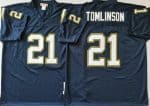 San Diego Chargers #21 LaDainian Tomlinson Navy Throwback Jersey