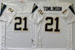 San Diego Chargers #21 LaDainian Tomlinson White Throwback Jersey