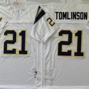 San Diego Chargers #21 LaDainian Tomlinson White Throwback Jersey