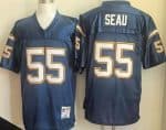 San Diego Chargers #55 Junior Seau Navy 1994 Throwback Jersey