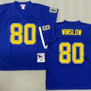 San Diego Chargers #80 Kellen Winslow Blue 1984 Throwback Jersey
