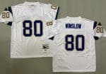 San Diego Chargers #80 Kellen Winslow White 1984 Throwback Jersey