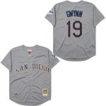 San Diego Padres #19 Tony Gwynn Gray 1999 Throwback Jersey