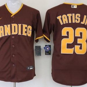 San Diego Padres #23 Fernando Tatis Jr Brown Cool Base Jersey