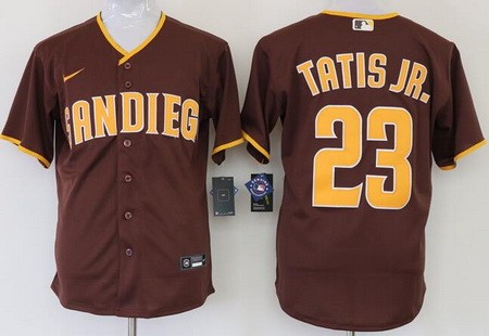 San Diego Padres #23 Fernando Tatis Jr Brown Cool Base Jersey