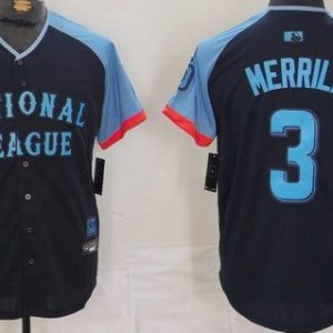 San Diego Padres #3 Jackson Merrill Navy 2024 All Star Limited Jersey