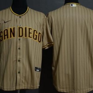 San Diego Padres Blank Khaki Cool Base Jersey