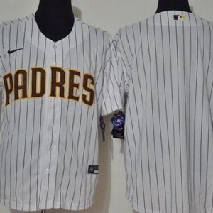 San Diego Padres Blank White Stripes 2020 Cool Base Jersey