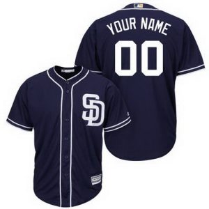 San Diego Padres Customized Navy Blue Cool Base Jersey