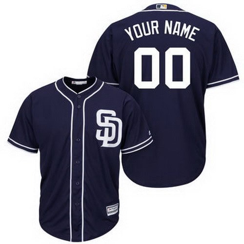 San Diego Padres Customized Navy Blue Cool Base Jersey