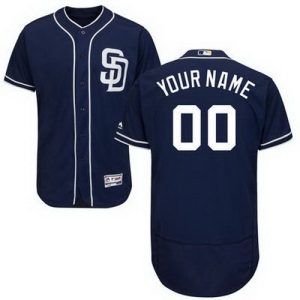 San Diego Padres Customized Navy Blue FlexBase Jersey