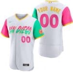 San Diego Padres Customized White 2022 City Connect Authentic Jersey