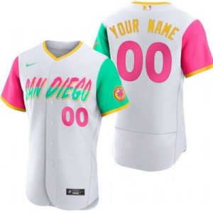 San Diego Padres Customized White 2022 City Connect Authentic Jersey