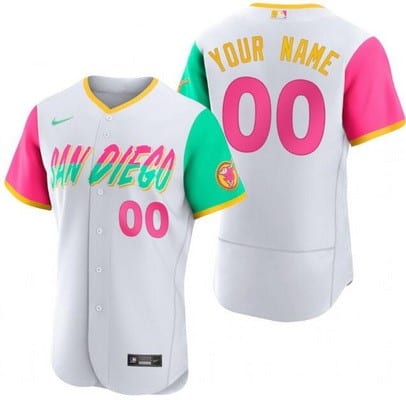 San Diego Padres Customized White 2022 City Connect Authentic Jersey