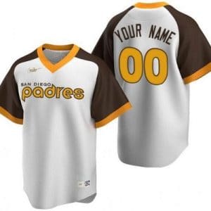 San Diego Padres Customized White Cooperstown Collection Cool Base Jersey