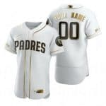 San Diego Padres Customized White Gold 2020 FlexBase Jersey