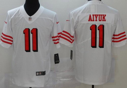 San Francisco 49ers #11 Brandon Aiyuk Limited White Color Rush Jersey