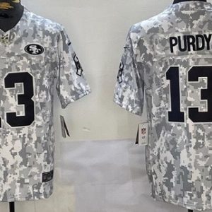 San Francisco 49ers #13 Brock Purdy Limited Arctic Camo 2024 Salute to Service Jersey