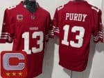 San Francisco 49ers #13 Brock Purdy Limited Red 2025 Captain Patch FUSE Vapor Jersey