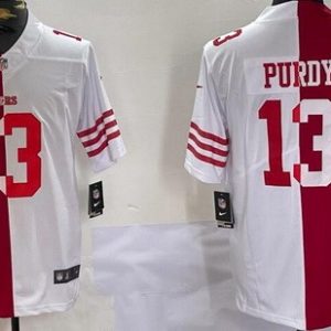 San Francisco 49ers #13 Brock Purdy Limited Red White Split Vapor Jersey
