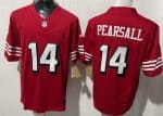 San Francisco 49ers #14 Ricky Pearsall Limited Red Throwback FUSE Vapor Jersey